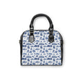 Blue Toile Pattern Shoulder Handbag – Vintage Cottage Print Purse