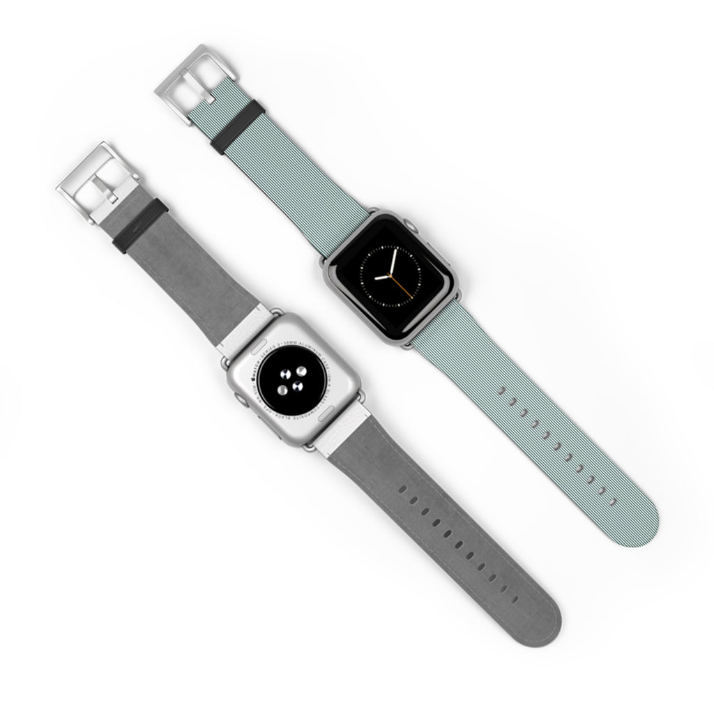 Seafoam Ribbed Silicone Watch Band — Comfortable Replacement Strap for Smartwatches