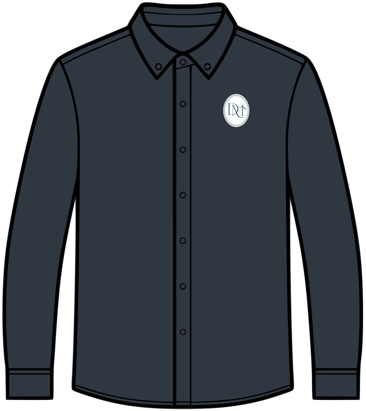 Embroidered Monogram Long Sleeve Shirt