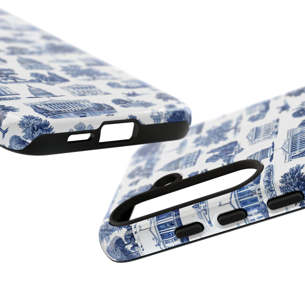 Washington DC Toile Phone Case — Blue Scenic Capitol Protective Tough Case