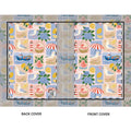 Coastal Collage Hardcover Journal — Seaside Pattern Notebook