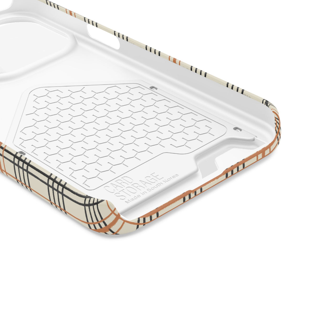 Plaid Card-Holder Phone Case — Slim Protective Wallet Case