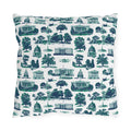 Outdoor Pillow — Blue Washington D.C. Landmark Toile Pattern