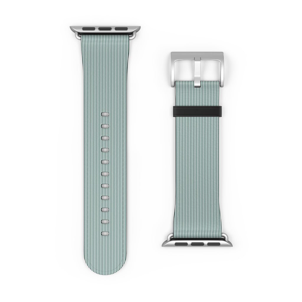 Seafoam Ribbed Silicone Watch Band — Comfortable Replacement Strap for Smartwatches