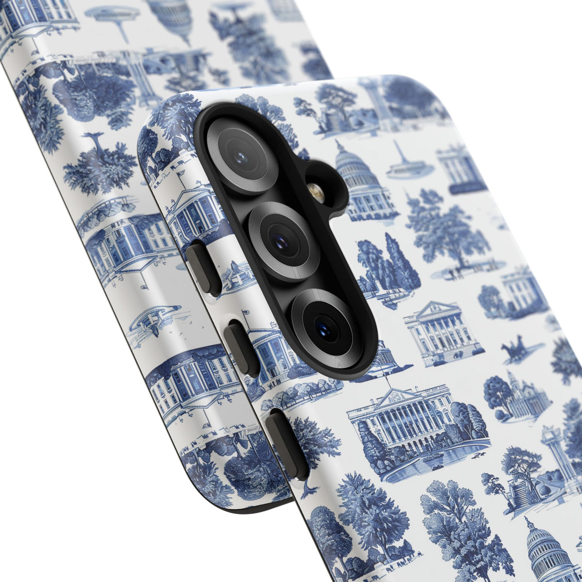 Washington DC Toile Phone Case — Blue Scenic Capitol Protective Tough Case