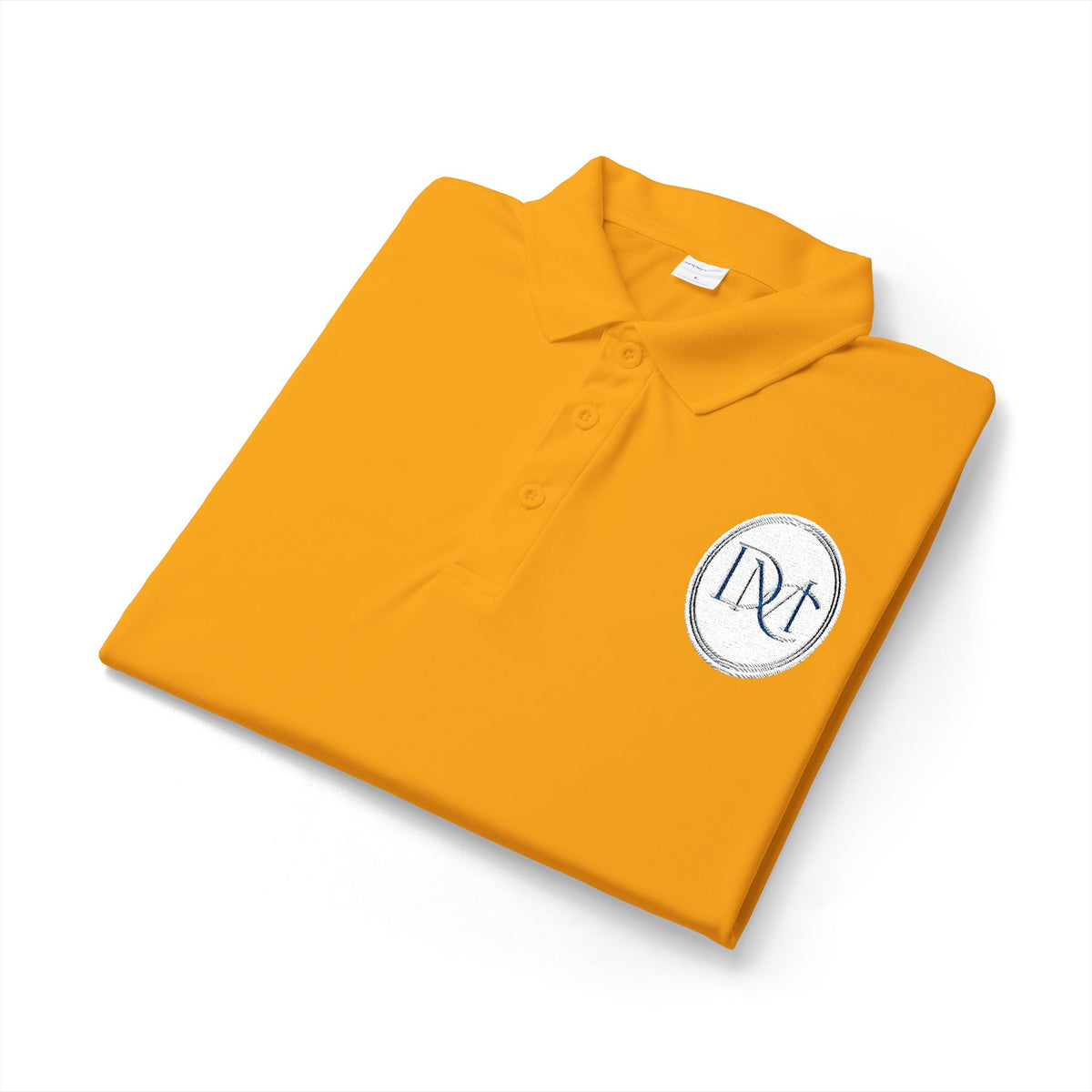 White Polo Shirt with Subtle Monogram Logo — Sport-Style Performance Polo