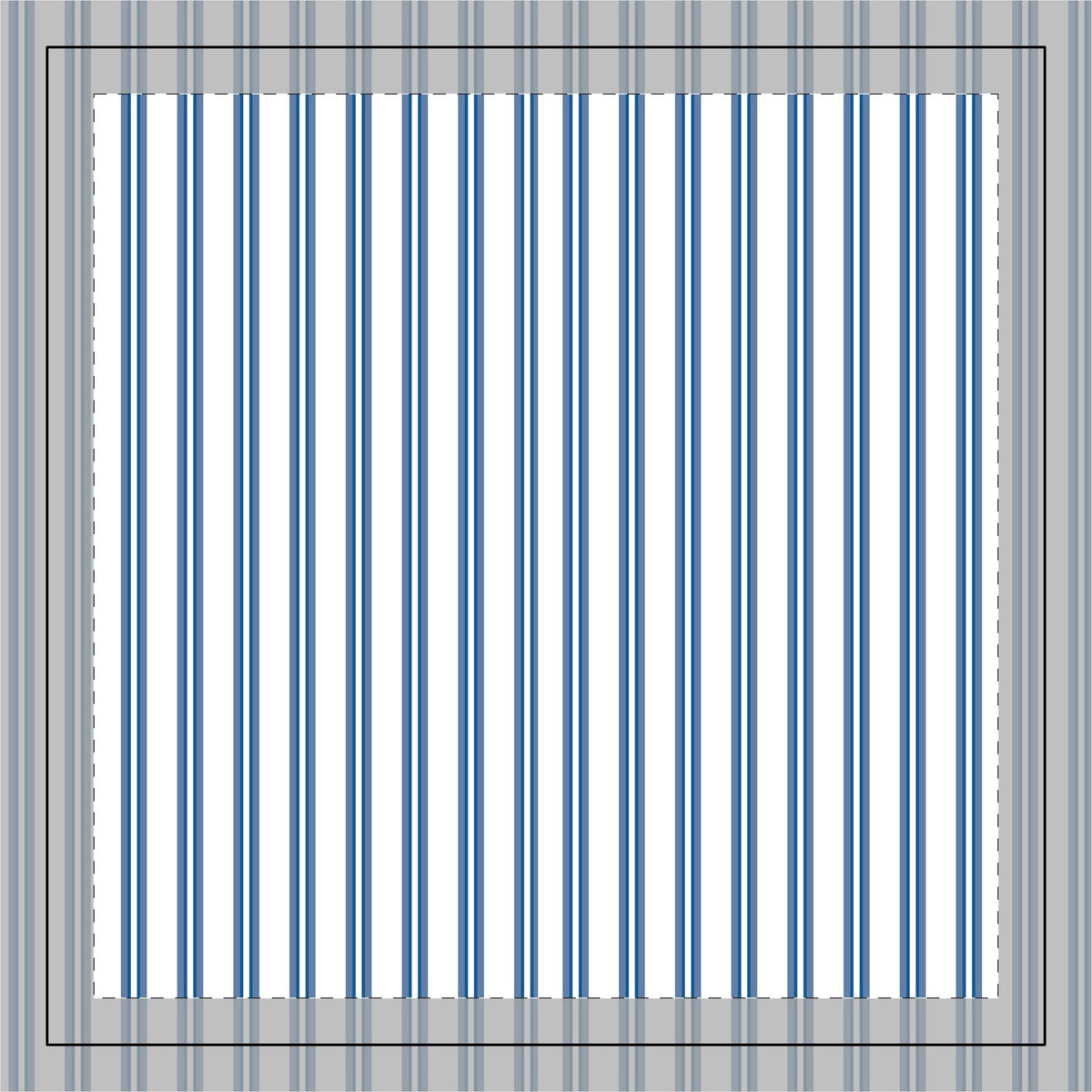 Nautical Blue Stripe Poly Twill Pillow