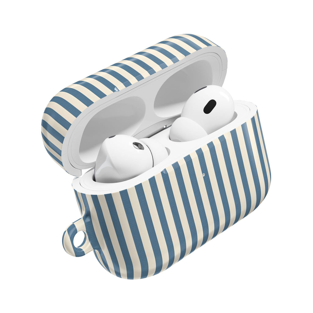 AirPod Case — Blue Toile Cityscape Pattern