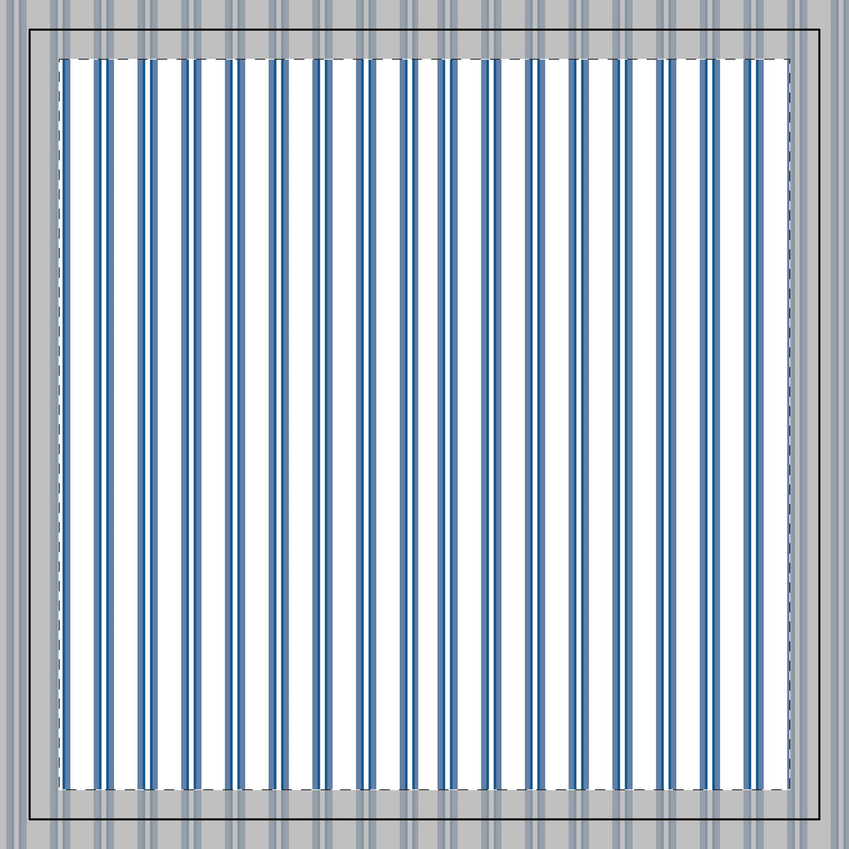 Nautical Blue Stripe Poly Twill Pillow