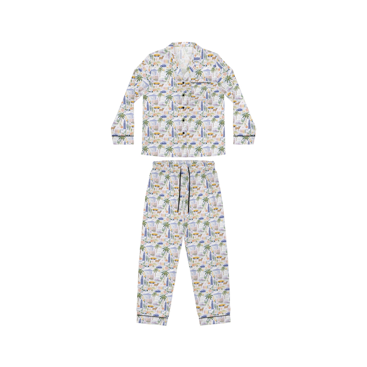 Women's Satin Pajamas (AOP)