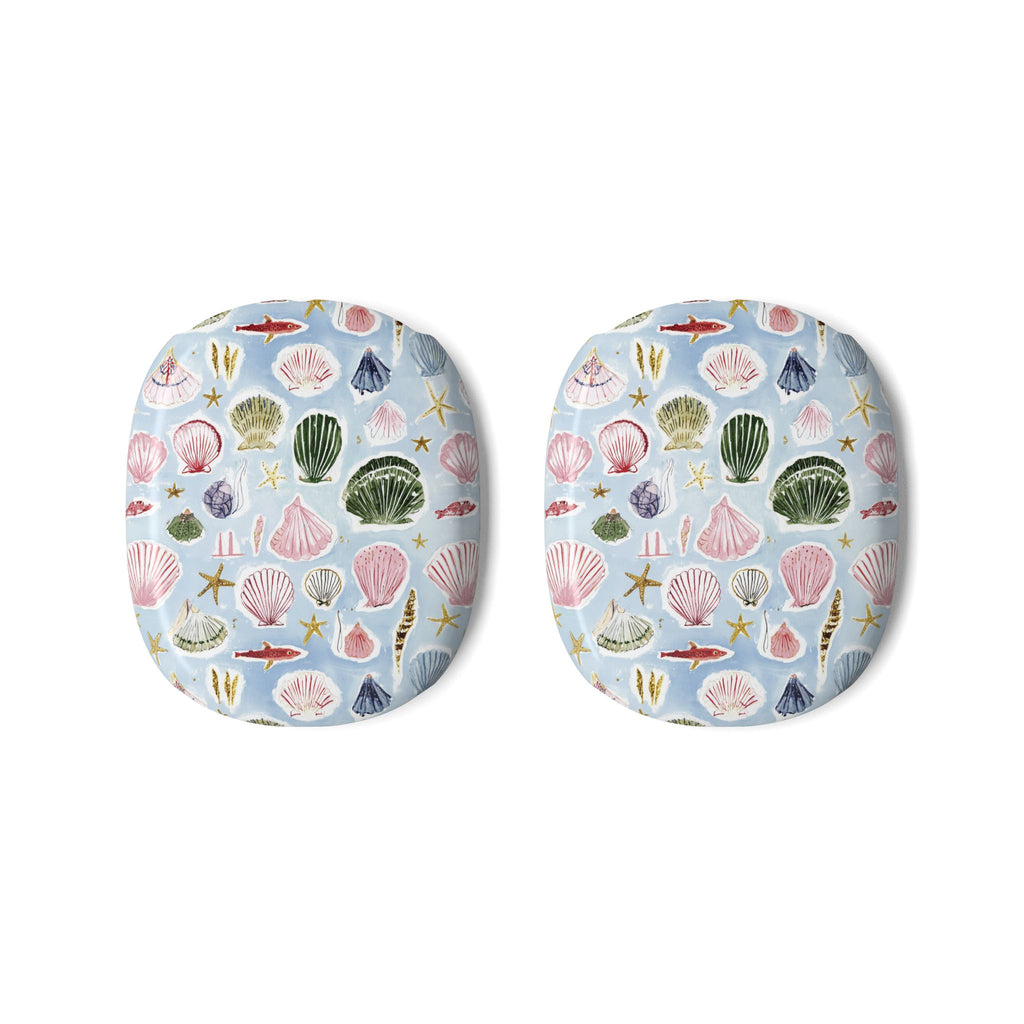 Seashell Pattern AirPod Max Cases — Coastal Shells All-Over Print