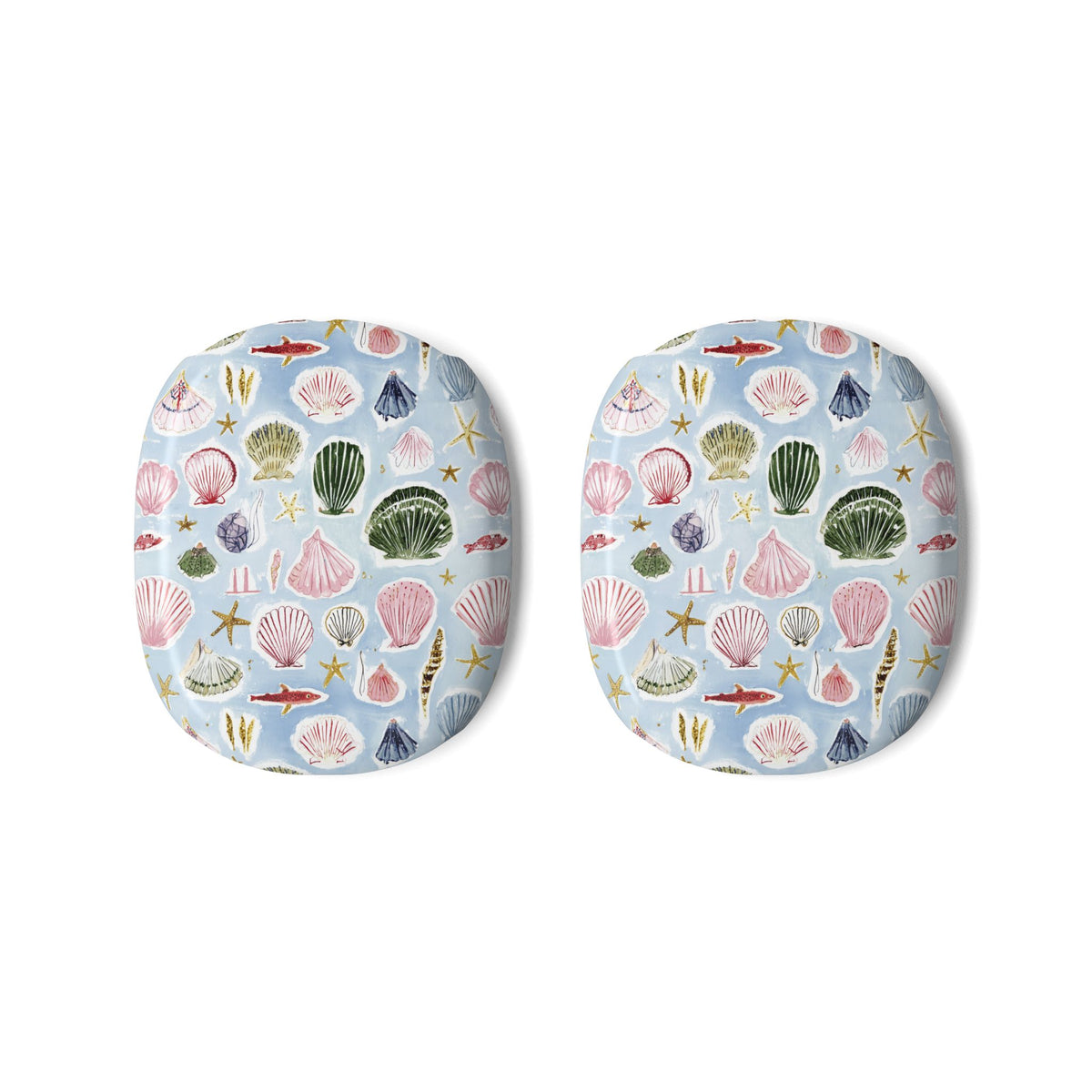 Seashell Pattern AirPod Max Cases — Coastal Shells All-Over Print