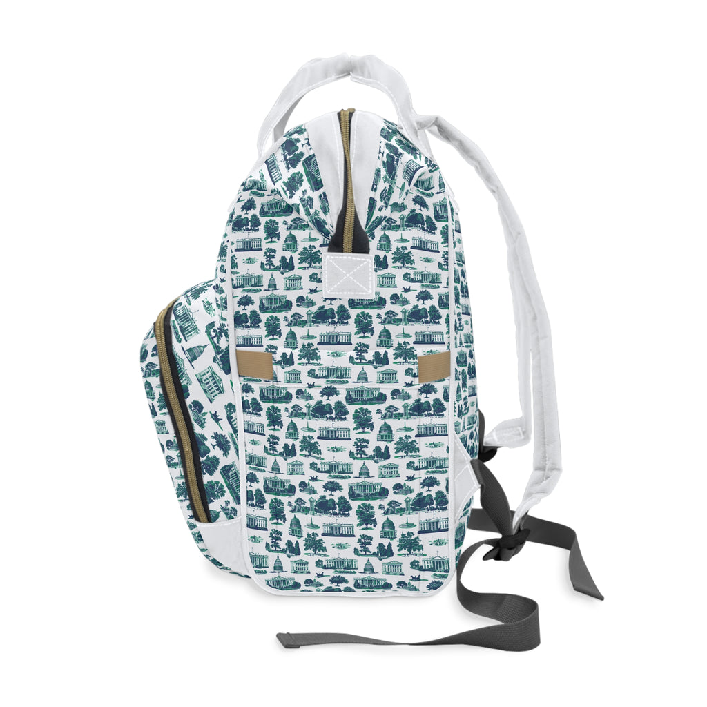 Forest Toile Diaper Backpack — Multifunctional Baby Changing Bag