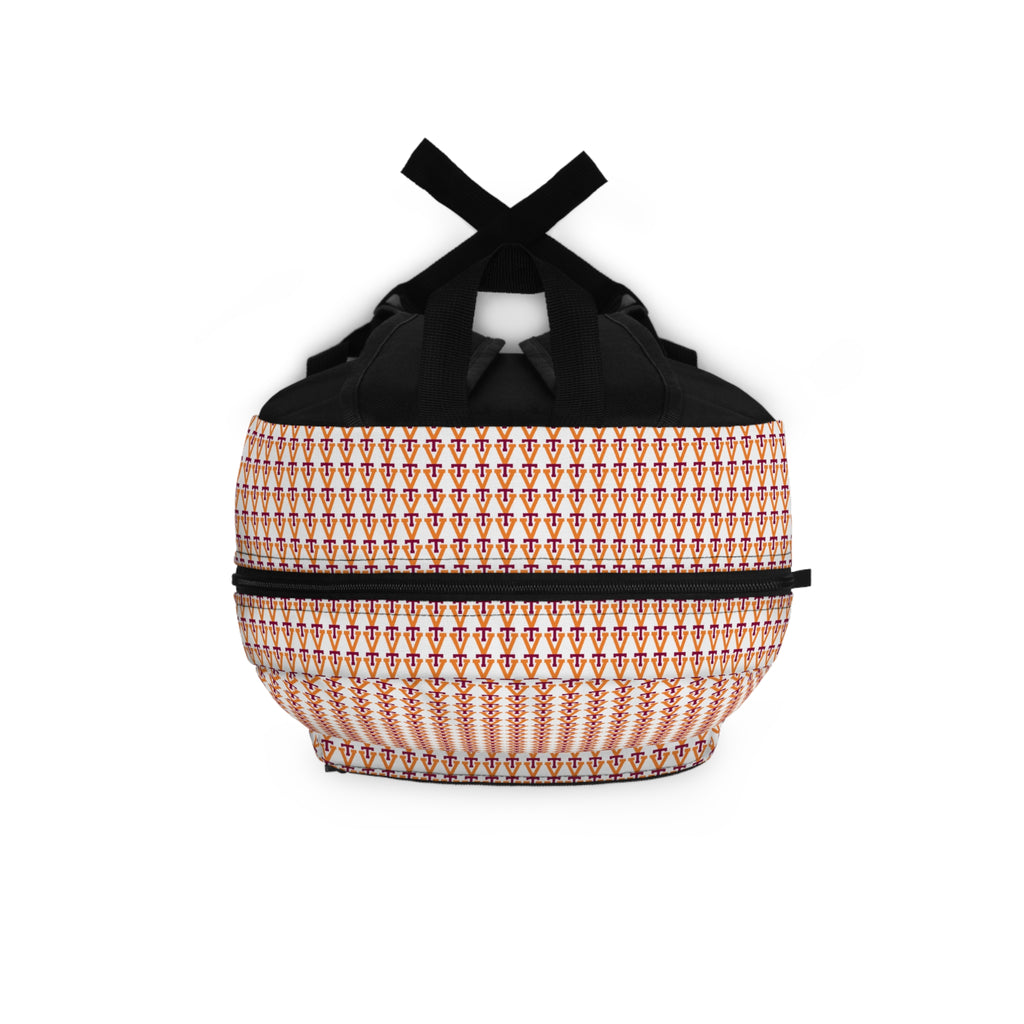 Geometric Rust Pattern Backpack