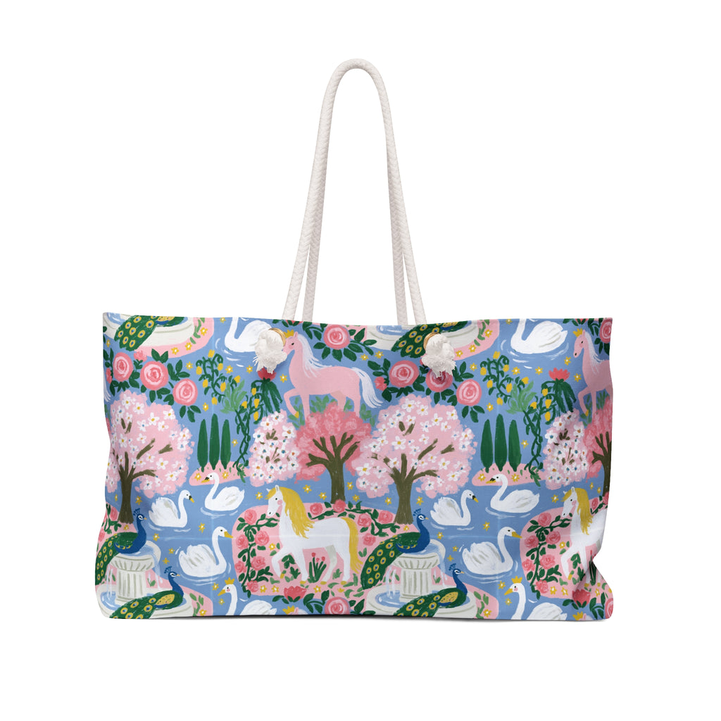 Coastal Cityscape Weekender Bag — Colorful Harbor Skyline Travel Tote