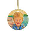 Personalized Photo Ceramic Ornament — Custom Double-Sided Holiday Keepsake