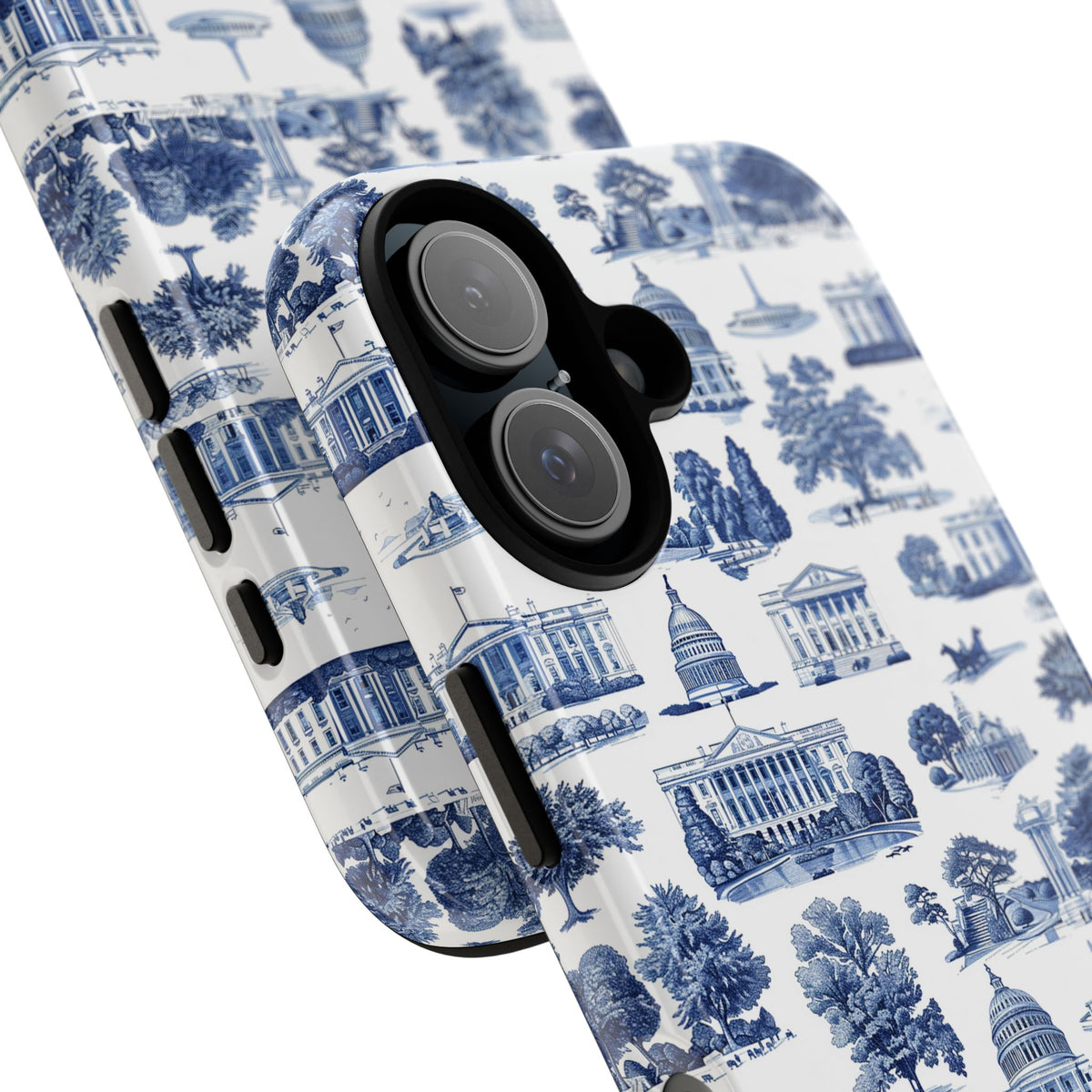 Washington DC Toile Phone Case — Blue Scenic Capitol Protective Tough Case