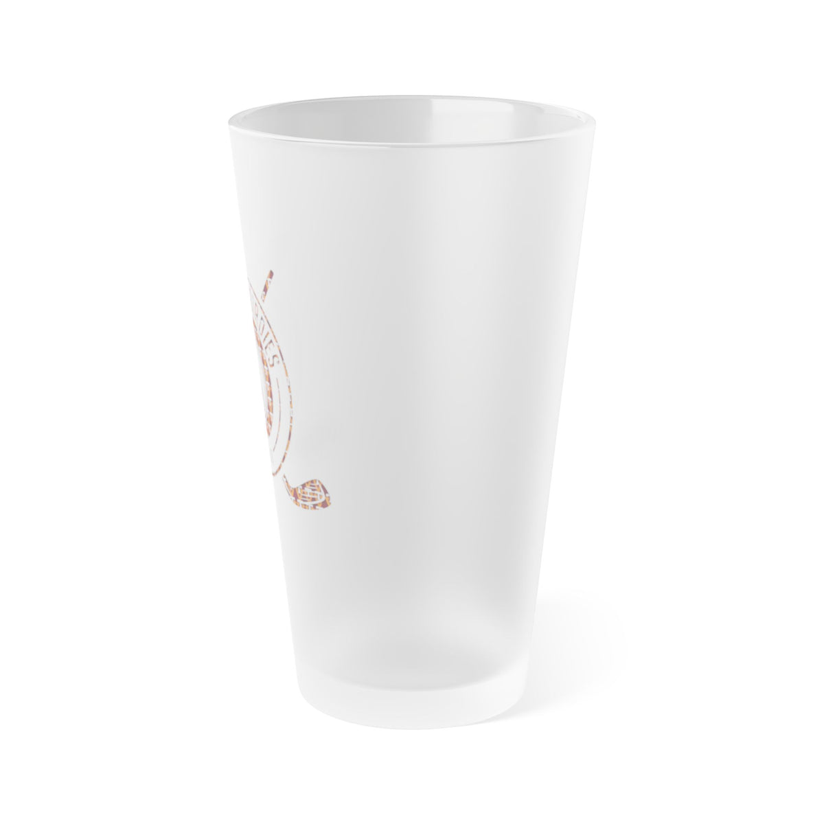 Frosted 16oz Pint Glass – Vintage Hockey Crest