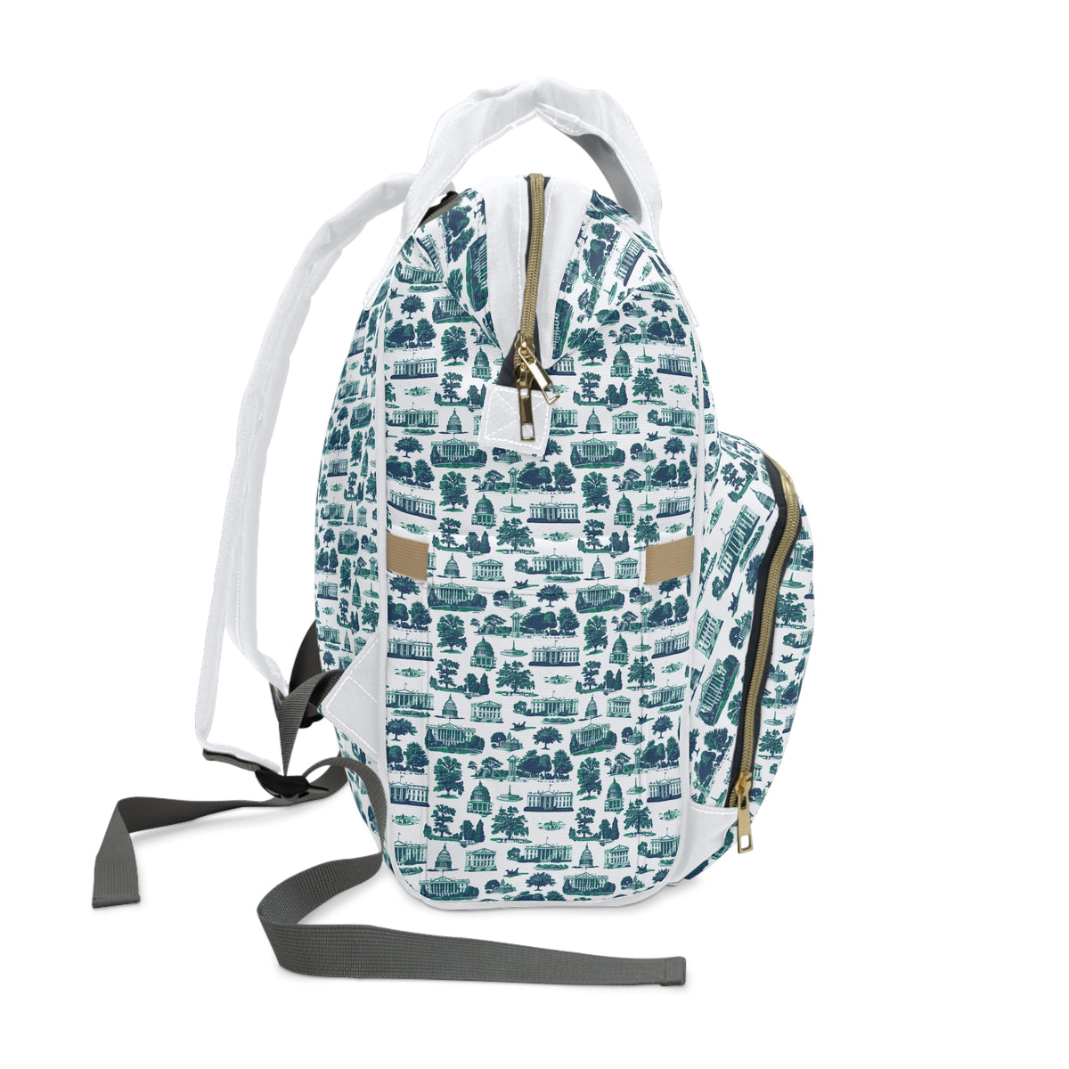 Forest Toile Diaper Backpack — Multifunctional Baby Changing Bag