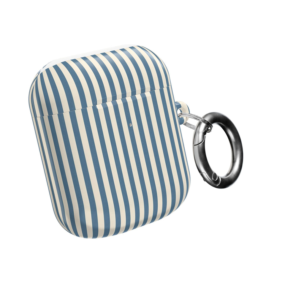 AirPod Case — Blue Toile Cityscape Pattern