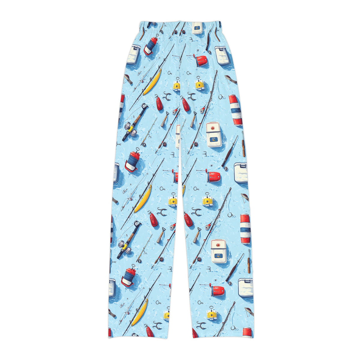 Kids Lounge Pants — Fun Fishing Pattern Pajama Bottoms