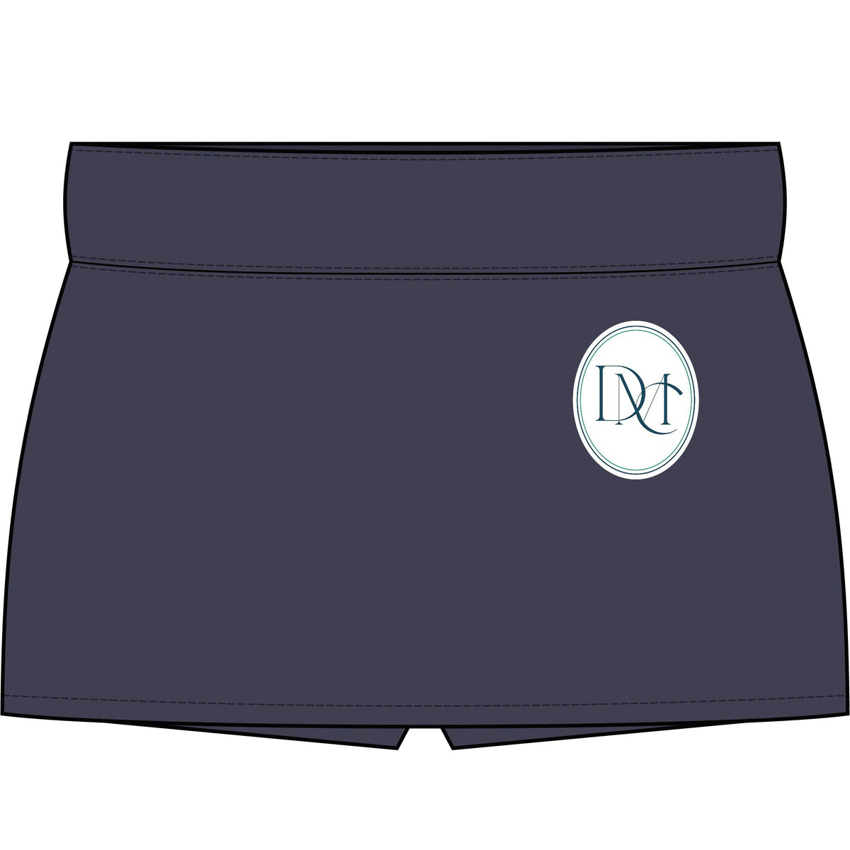 Skort — Monogrammed Circle Logo Athletic Skort