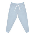 Cityscape Toile Athletic Joggers — Blue Architectural All-Over Print