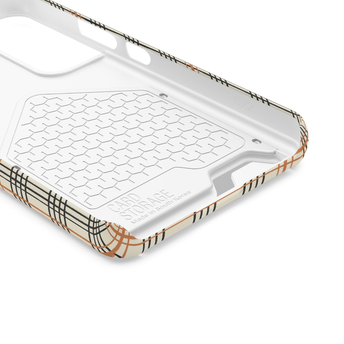 Plaid Card-Holder Phone Case — Slim Protective Wallet Case