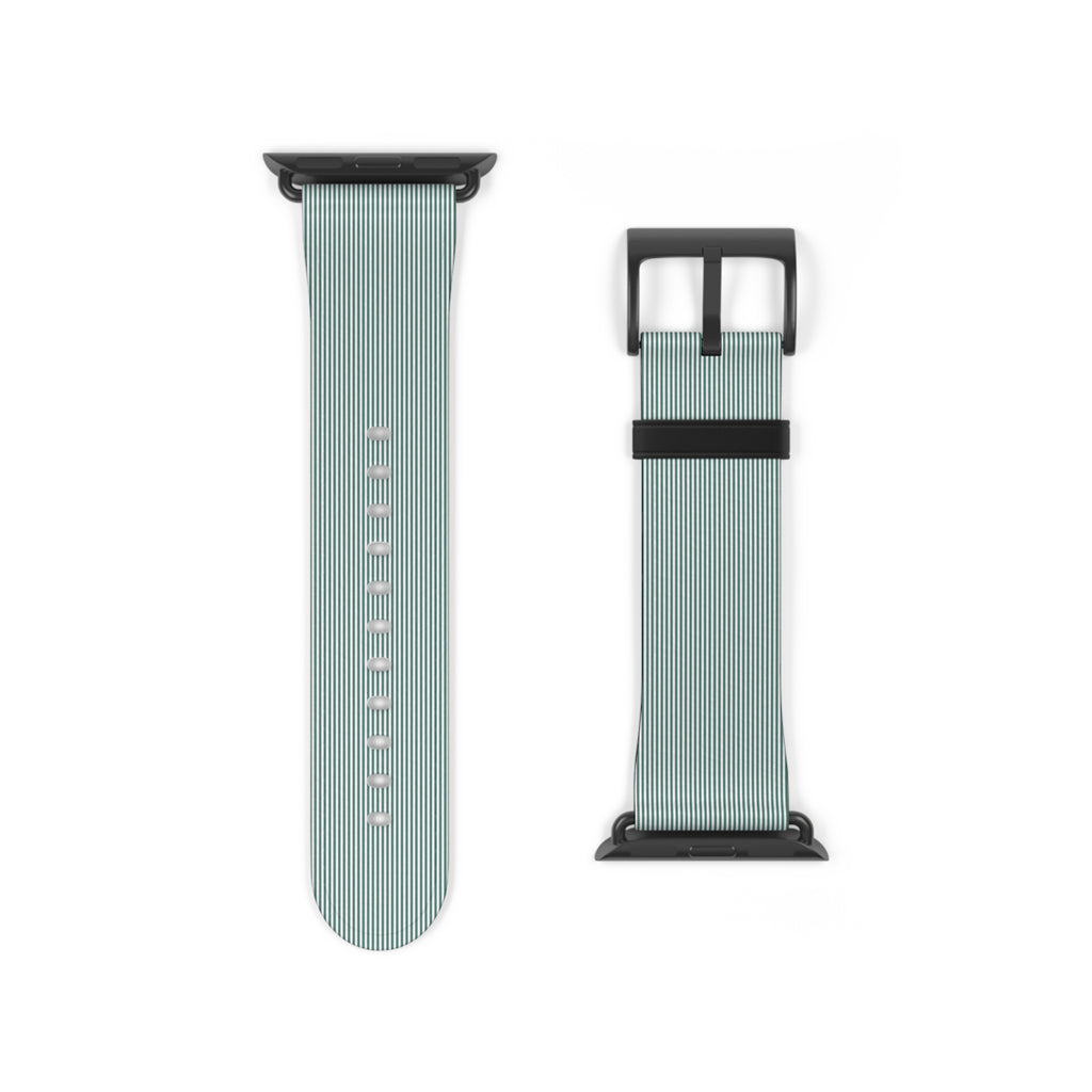 Seafoam Ribbed Silicone Watch Band — Comfortable Replacement Strap for Smartwatches