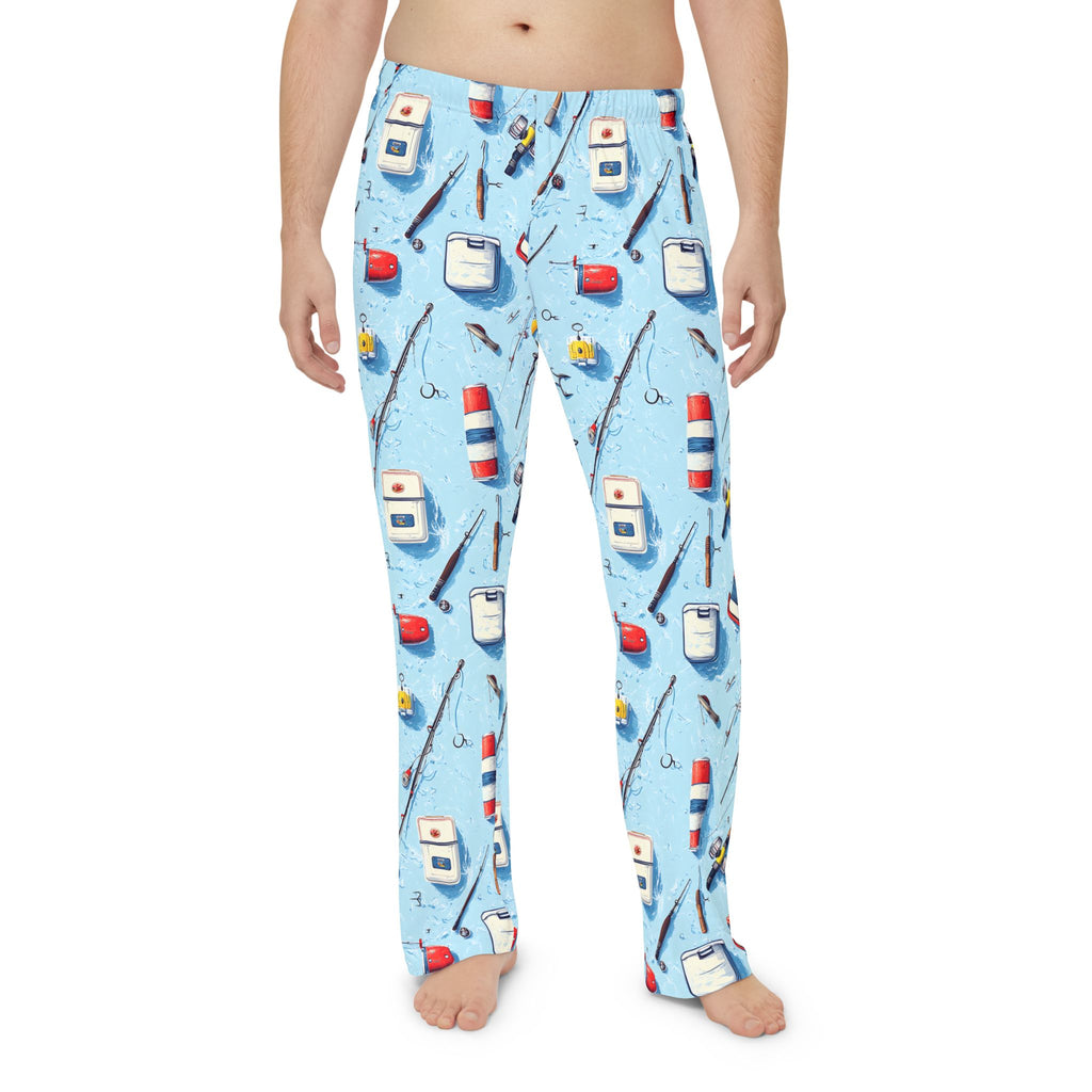 Fishing Pattern Pajama Pants — Men’s Lounge Sleepwear