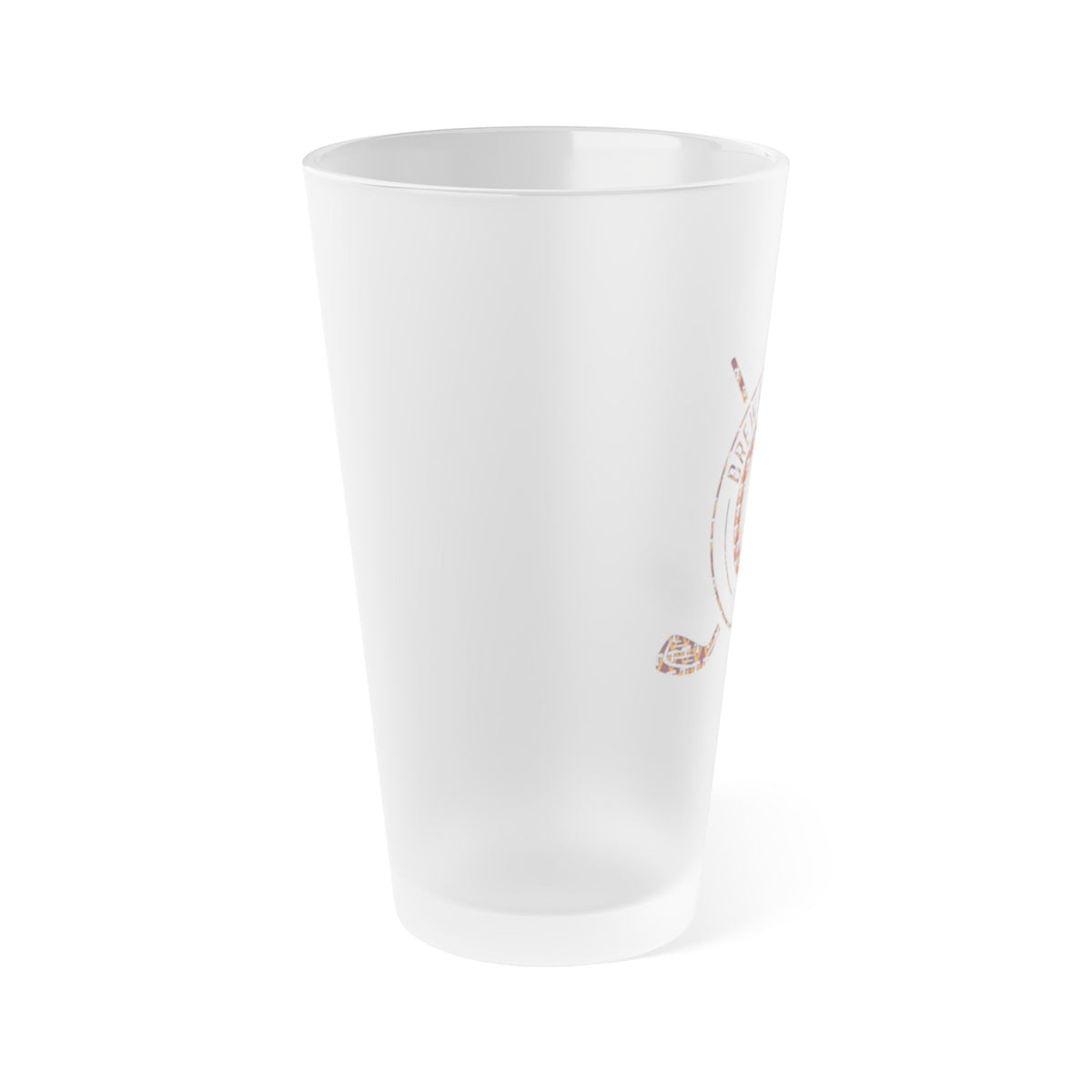 Frosted 16oz Pint Glass – Vintage Hockey Crest