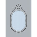 Striped Blue AirTag Cover Keychain
