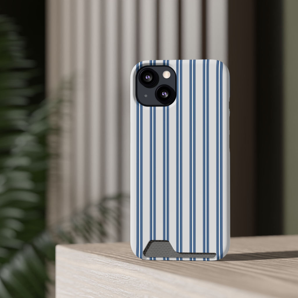 Blue Floral Card Holder Phone Case