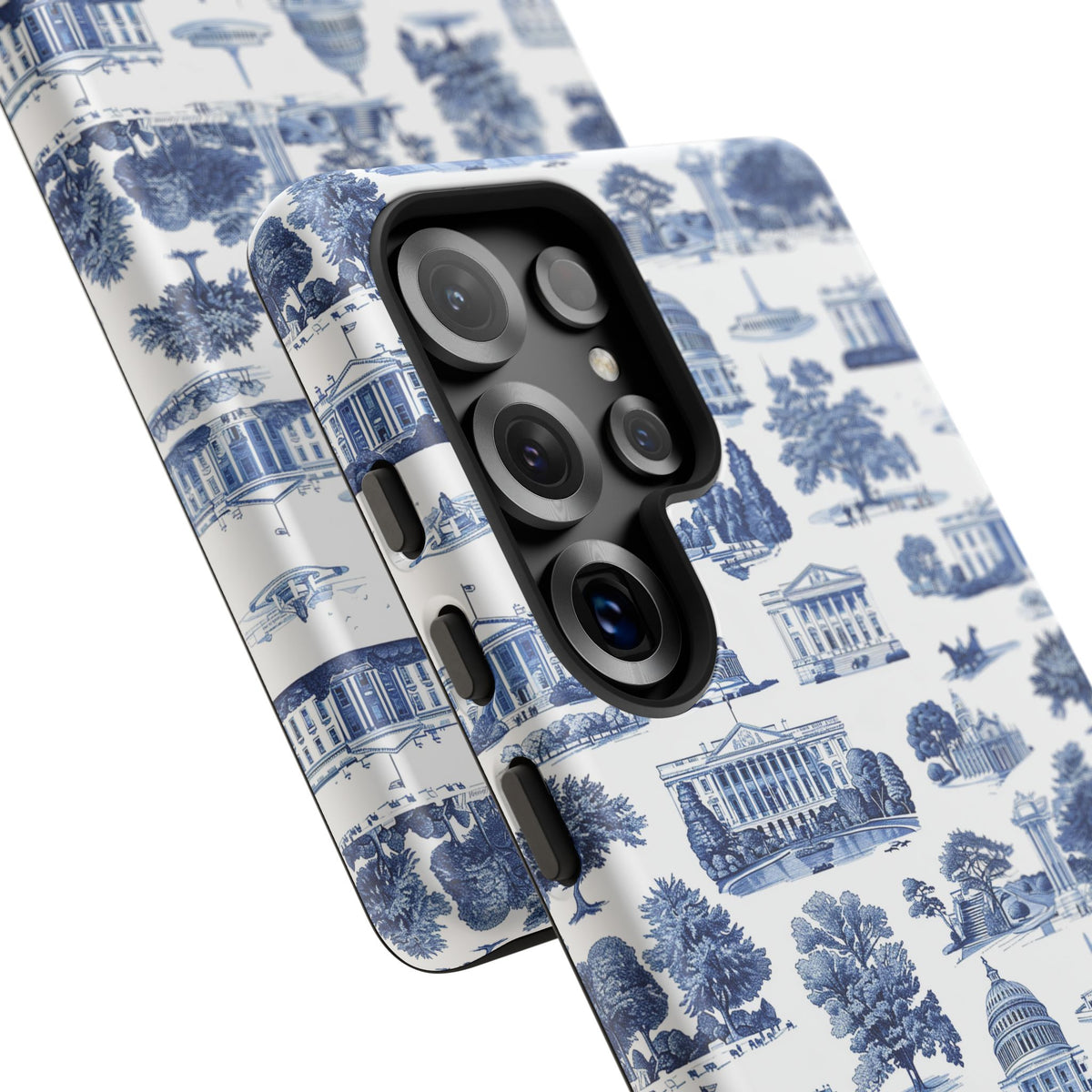 Washington DC Toile Phone Case — Blue Scenic Capitol Protective Tough Case
