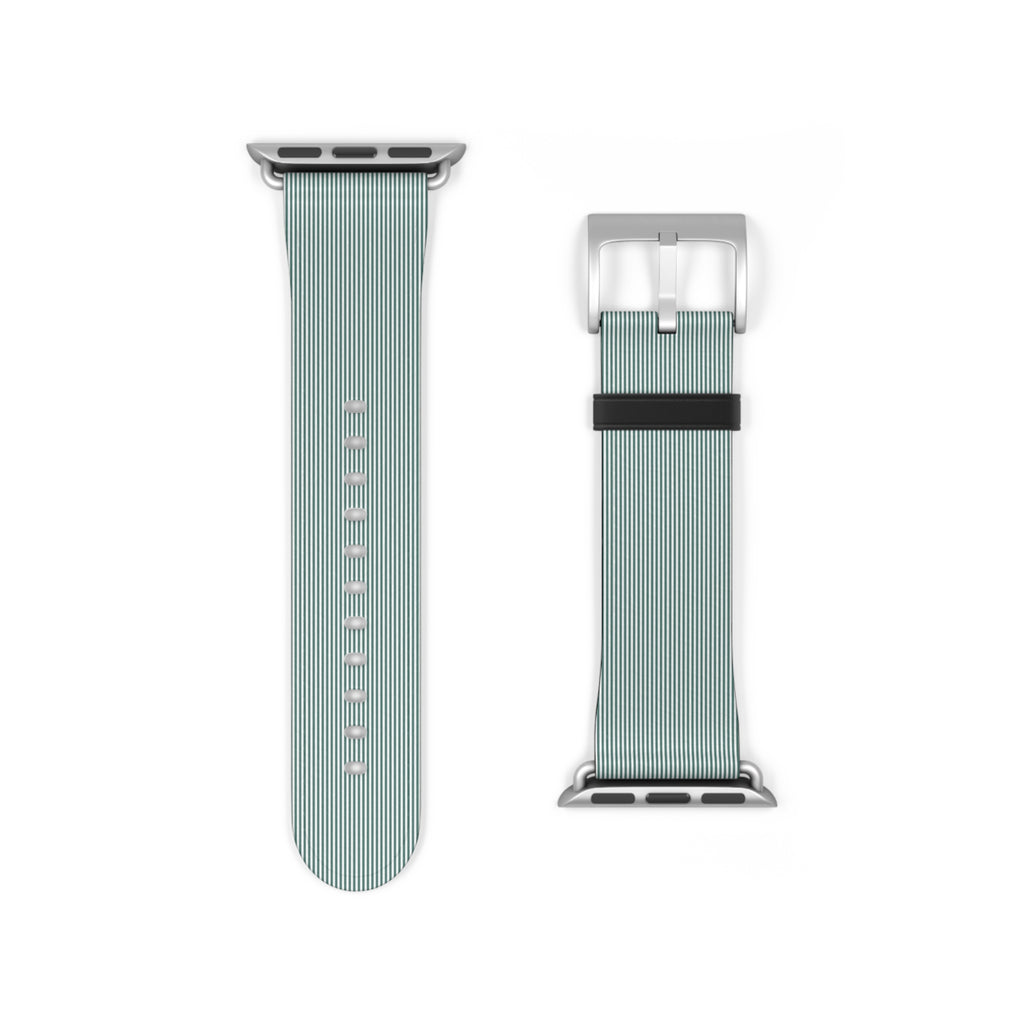 Seafoam Ribbed Silicone Watch Band — Comfortable Replacement Strap for Smartwatches