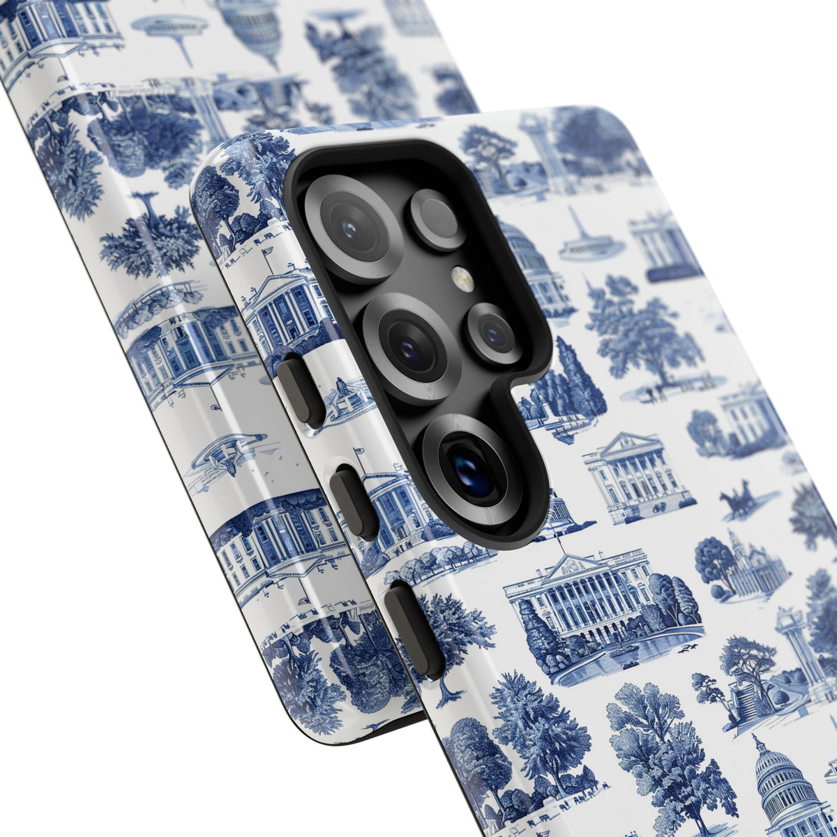 Washington DC Toile Phone Case — Blue Scenic Capitol Protective Tough Case