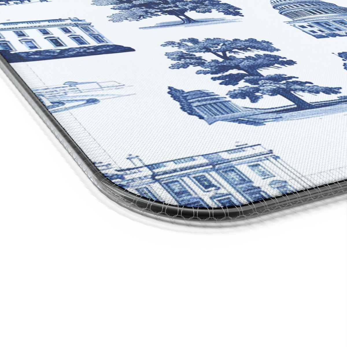 Blue Toile LED Gaming Mouse Pad with Wireless Charger — Extended RGB Desk Mat