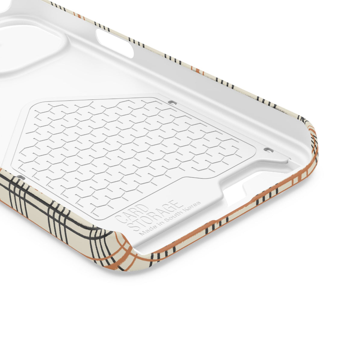 Plaid Card-Holder Phone Case — Slim Protective Wallet Case