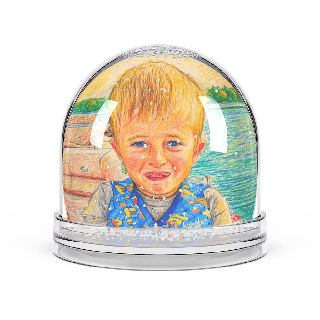 Personalized Photo Snow Globe — Custom Child Portrait Keepsake