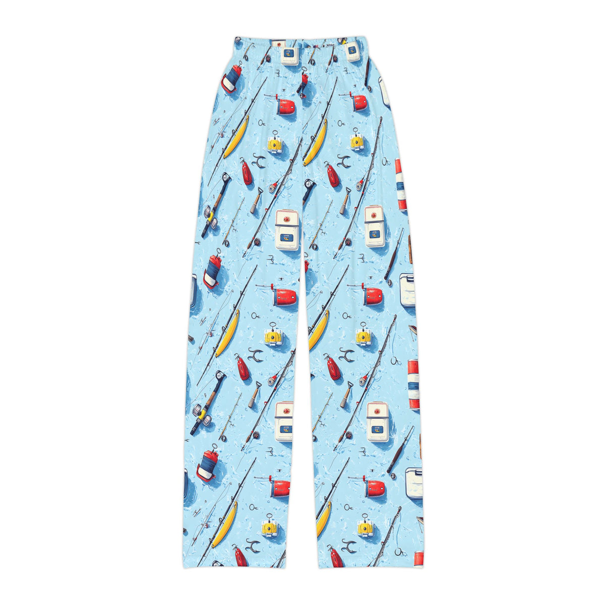 Kids Lounge Pants — Fun Fishing Pattern Pajama Bottoms