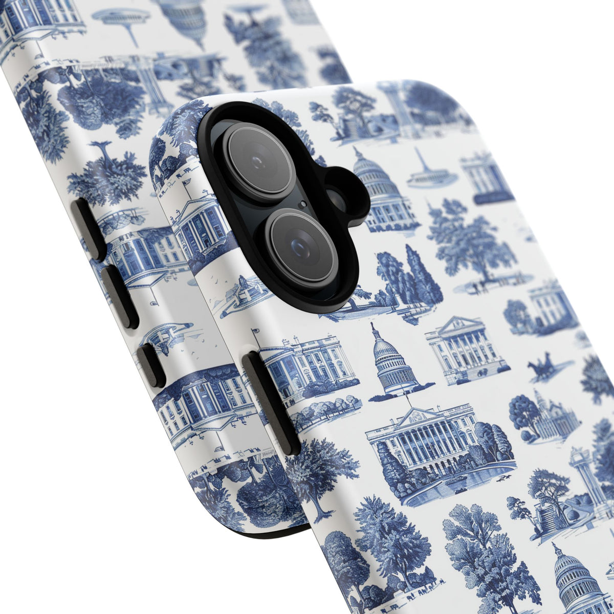 Washington DC Toile Phone Case — Blue Scenic Capitol Protective Tough Case