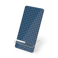 Blue Grid Smartphone Stand — Portable Acrylic Mobile Display Stand