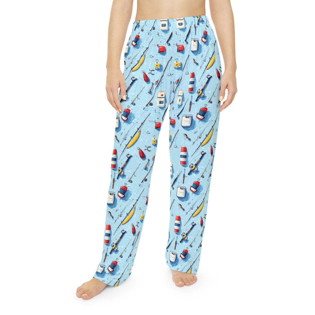 Fishing Pattern Women's Pajama Pants — Coastal Lure Sleepwear