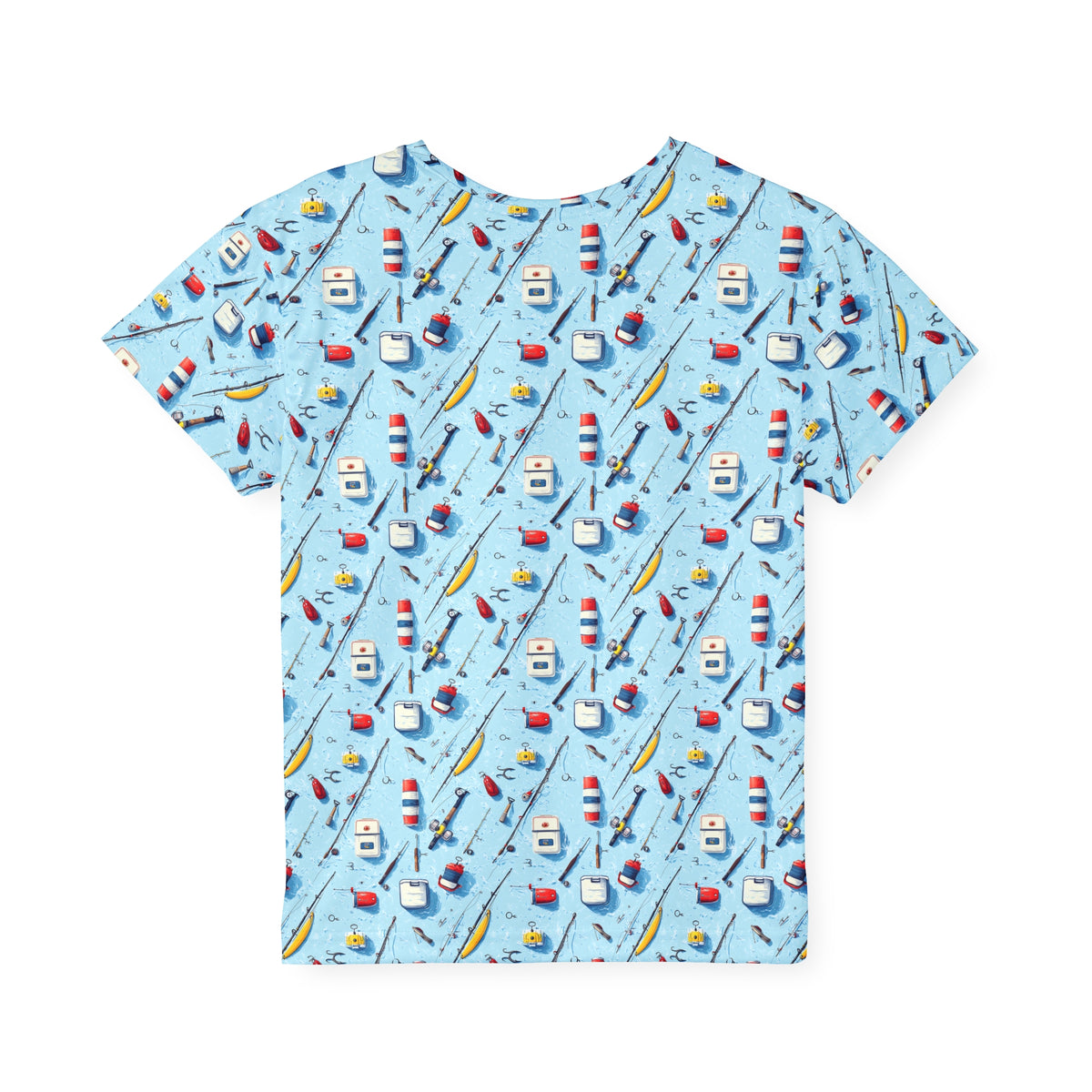 Kids Jersey — Blue Fishing & Nautical Sports All-Over Print