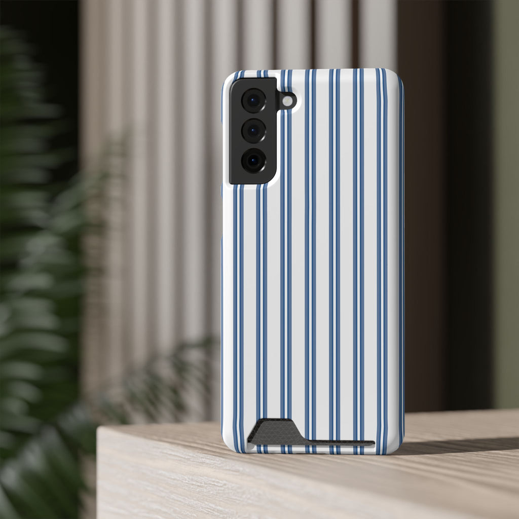 Blue Floral Card Holder Phone Case