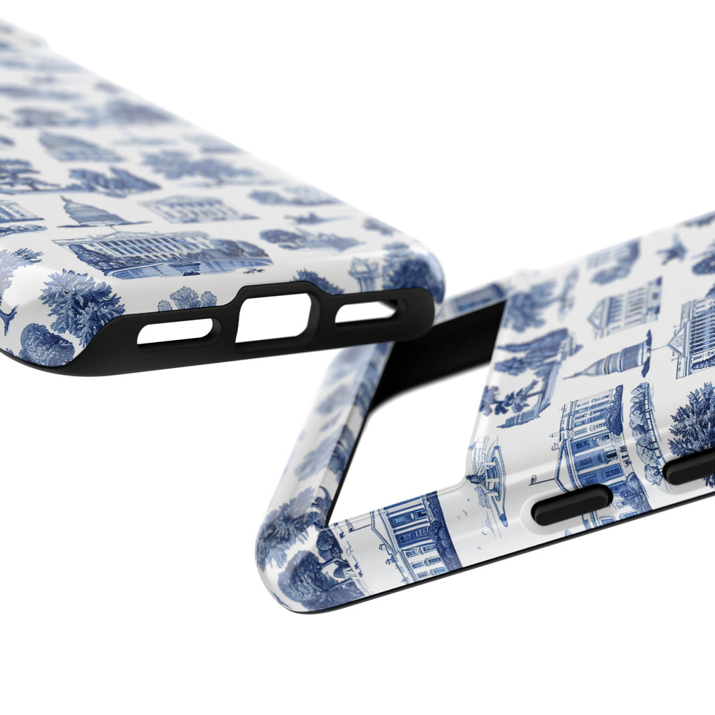 Washington DC Toile Phone Case — Blue Scenic Capitol Protective Tough Case