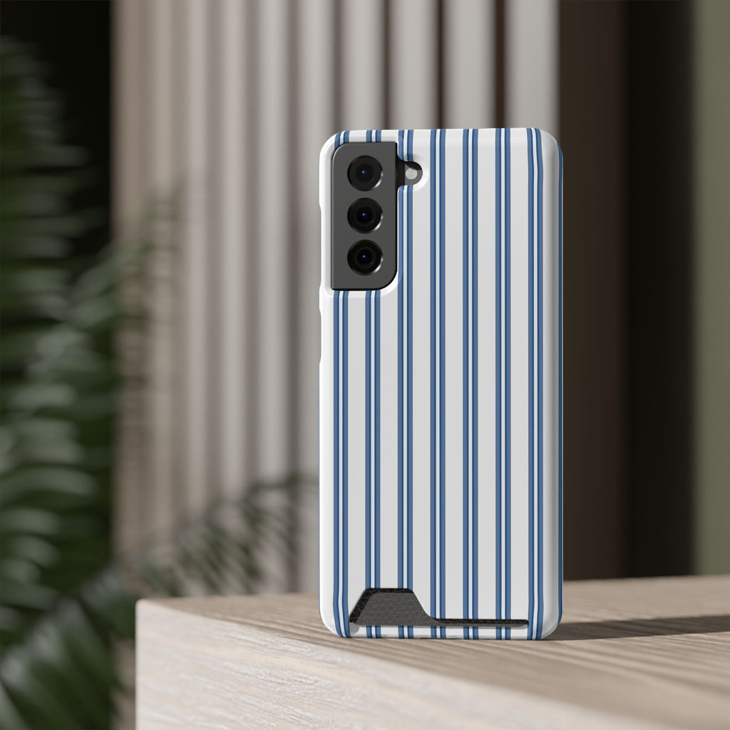 Blue Floral Card Holder Phone Case