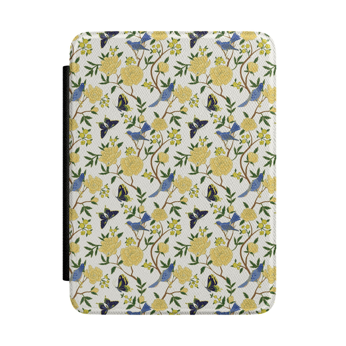 Kindle Case — Vintage Yellow Floral & Bluebird Protective Cover