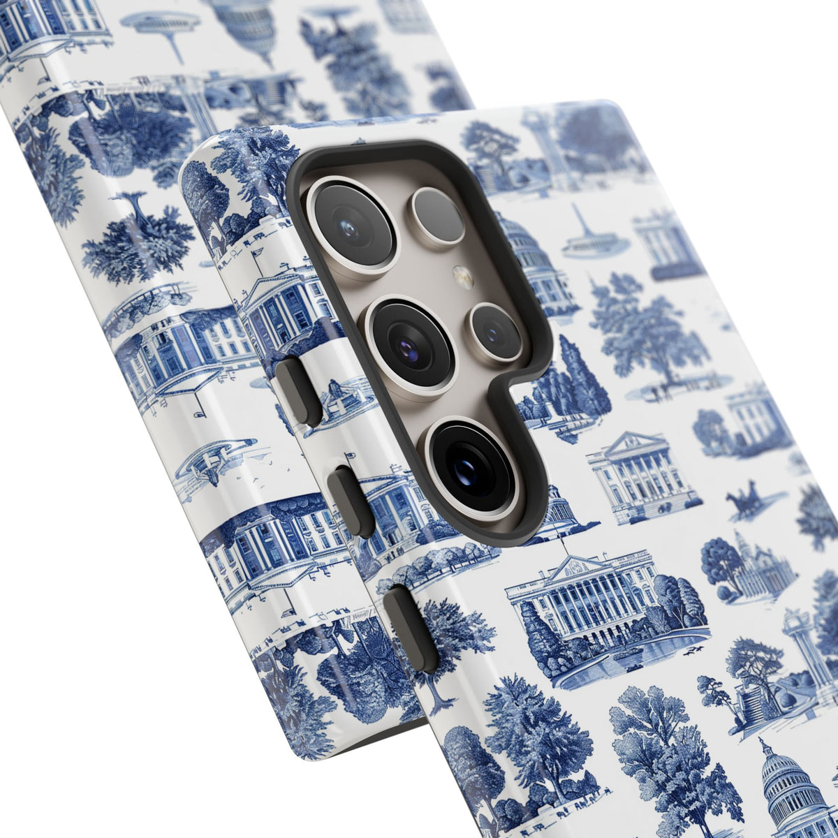 Washington DC Toile Phone Case — Blue Scenic Capitol Protective Tough Case