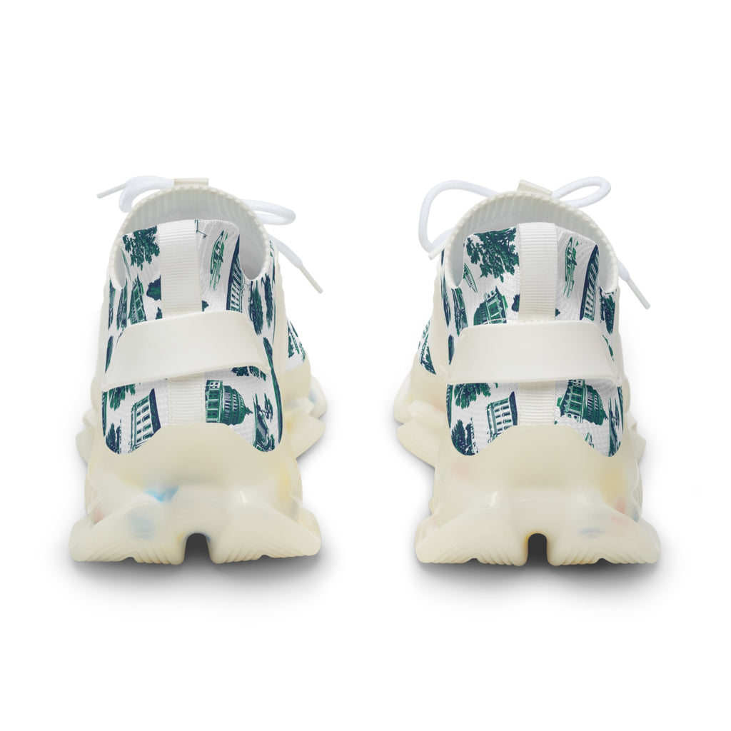 Men's Mesh Sneakers — Tropical Palm Print Athletic Shoes